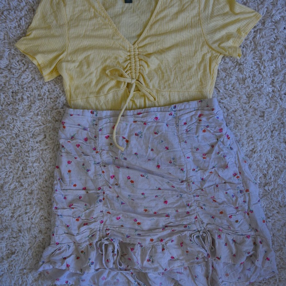 Bundle Wild Fable Bodysuit and Mini Skirt Set.